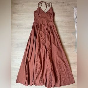 Abercrombie Strappy Plunge Corset Maxi Dress